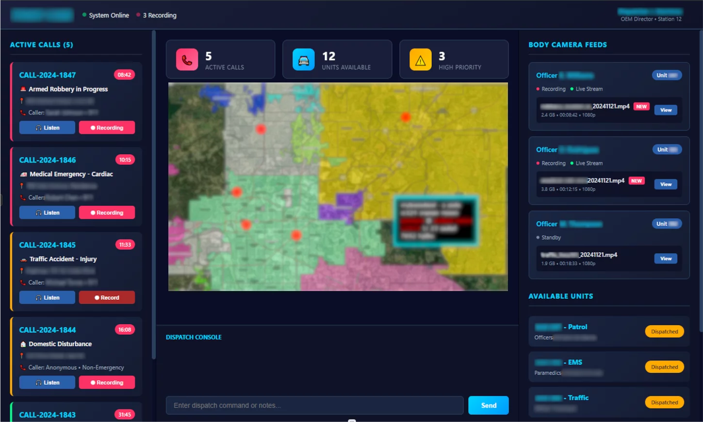 Emergency CAD System
